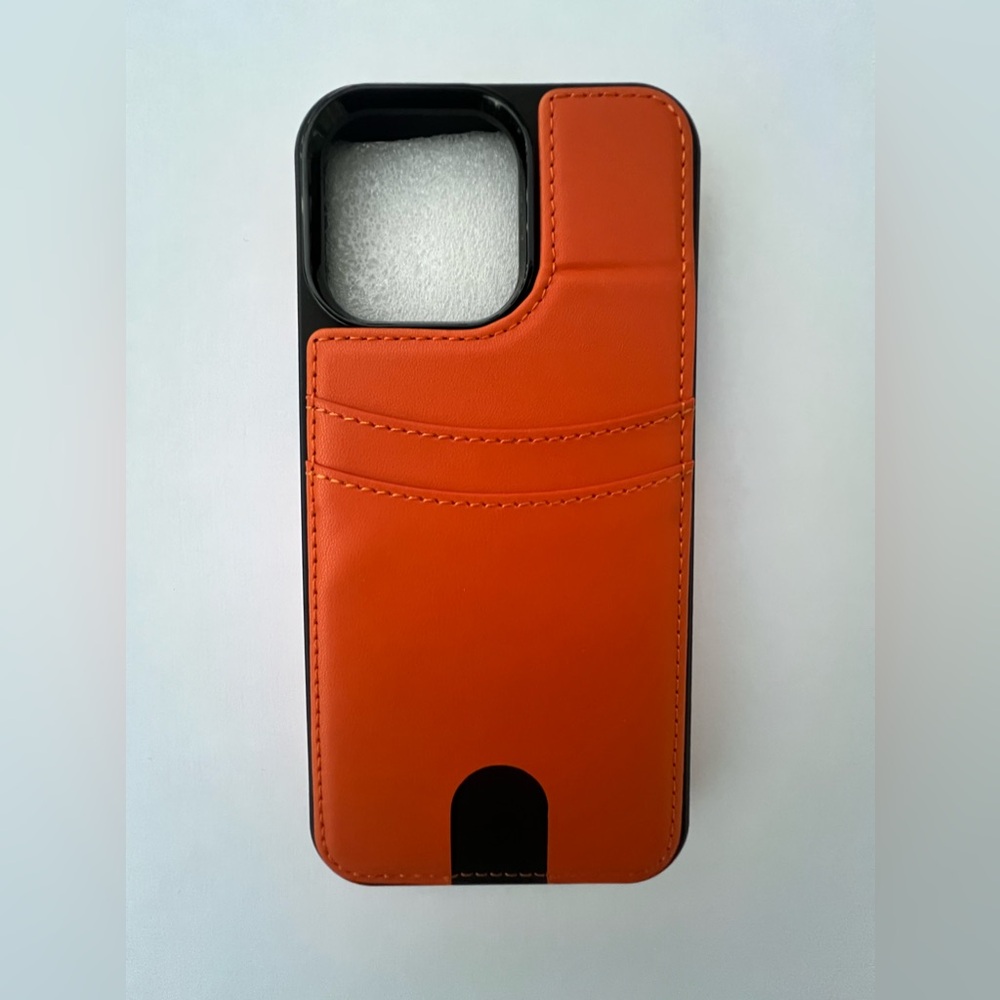 SkyEagle Compatible Magsafe 2 in 1 Semi-Detachable iPhone 15 Pro Max Orange Case